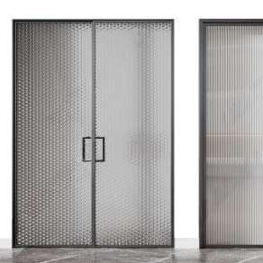 现代玻璃门3D模型下载